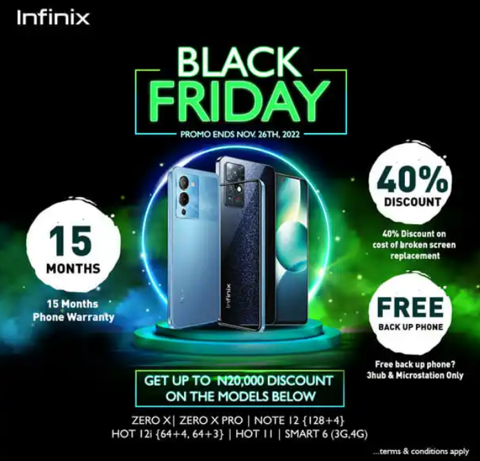 Infinix smartphone in Nigeria, Begins for the Black Friday Sales.